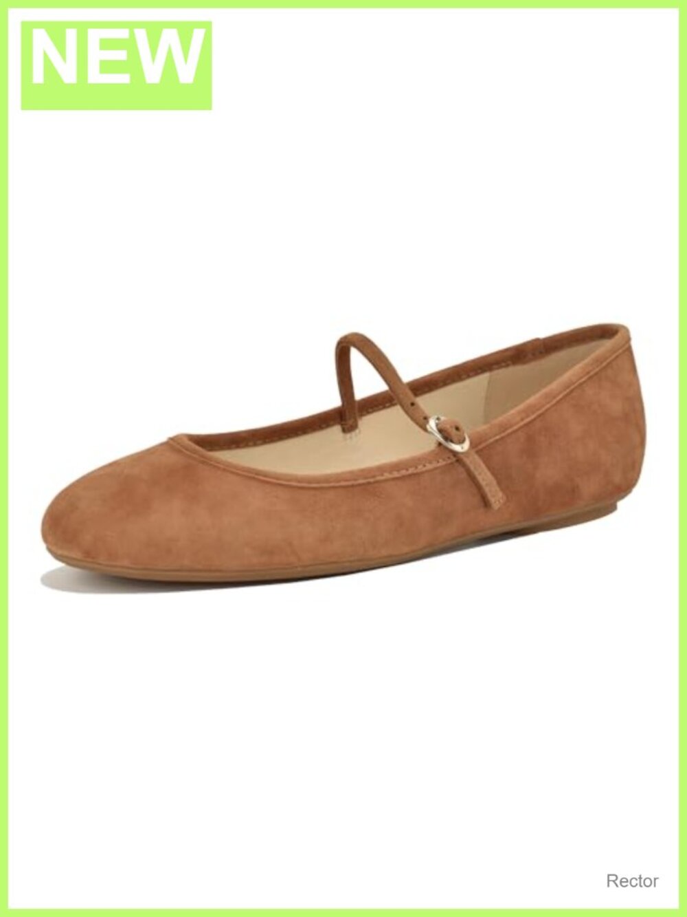 Nine West Classik Ballet Flats Leather Adjustable Ankle Strap Shoes